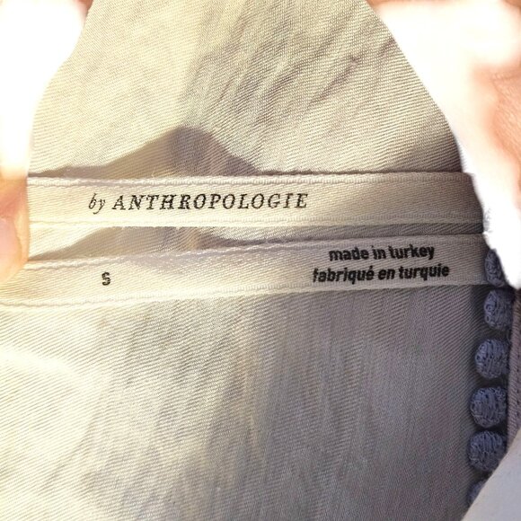 Anthropologie Women’s Draped Ivory Oversized Blouse Sz M Boho Art to Wear - Picture 4 of 11